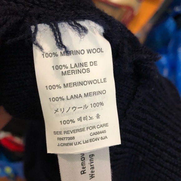 J. Crew Cable Crewneck Sweater with Fringe XL - Picture 4 of 5